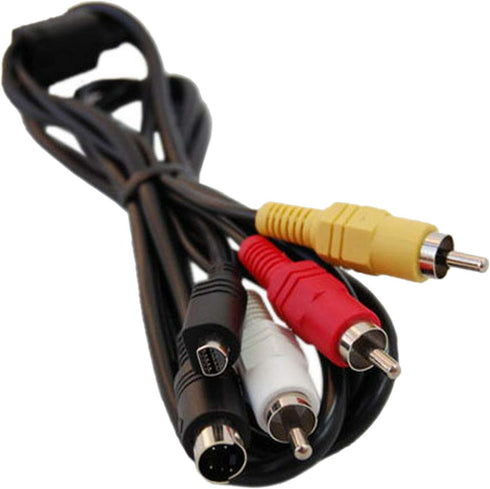 HQRP AV Audio Video Cable - Compatible with Sony Handycam VMC-15FS, DCR-HC28, DCR-HC38, DCR-HC48, DCR-HC52, HDR-CX7, HDR-FX7, DCR-HC62, DCR-HC96, ...