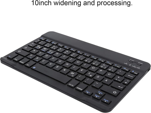PUSOKEI German Keyboard 10Inch Keyboard German Layout USB Computer Keyboard for Laptops, PC(Black)...