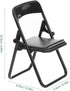 Gadpiparty 36 Pieces Mini Foldable Chairs 1/6 Scale Plastic Dollhouse Furniture Mini Desk Toys Simulation Stand Model Chair Desk Phone Stand for D...