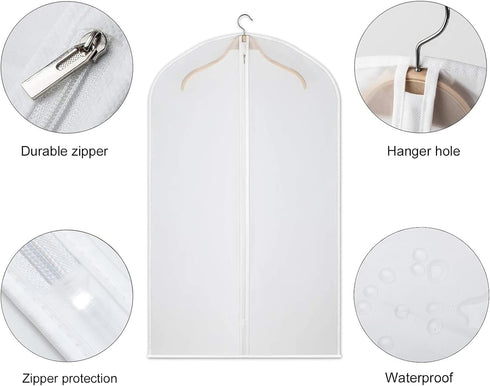 Kntiwiwo Garment Bags Clear Suit Bag for Closet Storage Hanging Clothes Dress Cover Bags (24" x 40"12pcs)...