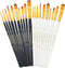Transon 20pcs Artist Painting Brush Set for Acrylic Watercolor Gouache Hobby Craft Face Rock Painting Black and White Color...