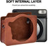 Camera Bag, PU Leather Protective Case Bag with Shoulder Strap for Fujifilm Instax SQ6 Camera(Brown)...