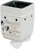 Elanze Designs Birds on a Tree Believe Grey Ceramic Stoneware Electric Plug-in Outlet Wax and Oil Warmer...