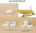 Reptile Food Bowls -Ceramic Square Reptile Water Food Dish, Pet Food Bowl for Lizards, Young Bearded Dragons, Small Snakes, Gecko Tortoise Spider ...