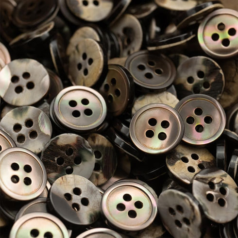 20 Pieces Genuine Black Mother of Pearl Buttons for Shirts Dresses Polo DIY Craft (Diameter 11.5MM)...