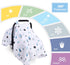 Muslin Car Seat Covers for Babies, Lightweight Infant Carseat Canopy, Breathable Baby Carrier Cover, Newborn Boys Girls Shower Gift, Fit Spring Su...
