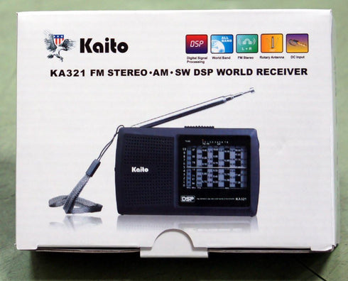 Kaito KA321 Pocket-Size 10-Band AM/FM Shortwave Radio with DSP (Digital Signal Processing), Black...