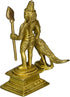 God Murugan Swami Miniature Brass Statue with Peacock, Handcrafted Decor Item for Home, Temple, Gifting & Car, 2.25 x 3 x 4.3 Inches...