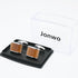 Rectangle Brown Cats Eye Gemstone Cufflinks for Men Women In Gift Case Silver Elegent Gem Men's Cufflinks Jewelry Set for Wedding Party Anniversar...