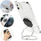Cellphone Ring Holder Finger Kickstand, Foldable 360° Rotation Cell Phone Stand for Desk, Magnetic Car Mount, Metal Multi-Angle for Phone Back Gri...