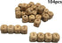 104pcs Square Wood Alphabet Letter Beads - 12MM Natural Beech Wooden Letter Beads for Jewelry Toys Making DIY Mom Mak Name Necklace...
