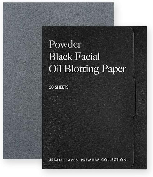 Premium Collection Oil Control Paper, Blotting Paper, Absorbing Sheets for Oily Skin Care (size 3.5" x 2.4") Made in Korea (Powder Black)...