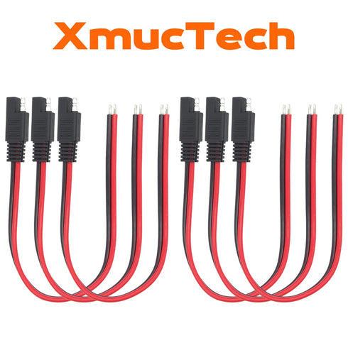 4 PCS 1 Feet 14AWG SAE Connector Quick Disconnect Plug Extension Cable, SAE Extension Cable for Automotive, RV, Motorcycle Cars Tractor, Solar Pan...
