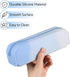 Pencil Holder Case, Gradient Color Silicone Waterproof Pencil Pouch, Portable Silicone Pencil Bag Aesthetic Zipper Pencil Pouch for School Supplie...