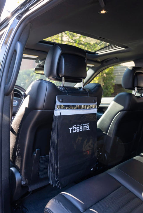 Recycled Disposable Trash Bag Car Garbage Bags (3 Sets of 7 Car Trash Bag) - Leakproof, Smell Proof Automotive Garbage Bag - Can Hang from Headres...