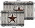 JAWO Rustic Barn Star Bathroom Rug, Non Slip Bath Mat with Design Retro Western Texas Star on Grey Wooden Grain Bathroom Accessories Shower Mat Ki...