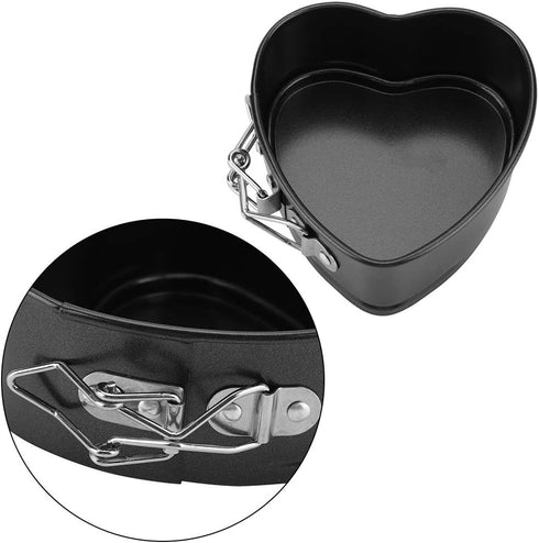 Cake mould,Non Stick Heart Springform Pan,Non-stick Cheesecake Heart Shaped Cake Pans DIY Heart Baking moulds,Carbon Steel Springform Pan Cake Mou...