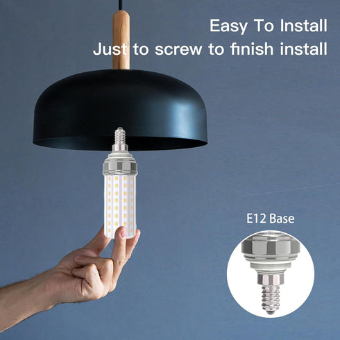 Intpro LED Corn Light Bulb 150W Equivalent 2000 Lumen 3000K Warm White 12W E12 Base Non-dimmable Corn Lighting for Home Garage Warehouse Indoor LE...