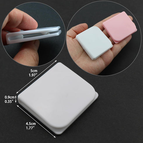4PCS 5x4.5cm White and Pink Plastic Shower Curtain Clip Wind and Splash Clip Suitable for Fixing Shower Curtains and Bed Linen and Memo Pad...