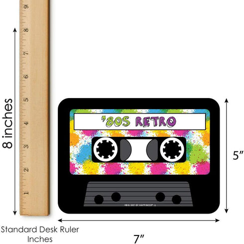 Big Dot of Happiness 80’s Retro - Bar Bingo Cards and Markers - Totally 1980s Party Bingo Game - Set of 18...