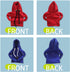 2PCS Car Gear Shift Cover, Winter Warm Fashionable Hoodie Car Shift Knob, Auto Decor Interior Accessories Shift Knob for Car, SUV, Truck (Red&Blue...