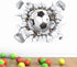 17"x16" 3D Soccer Football Cracked Wall Stickers Vinyl Decals Removable Decor for Living Room Kids Room Baby Nursery Boys Bedroom...
