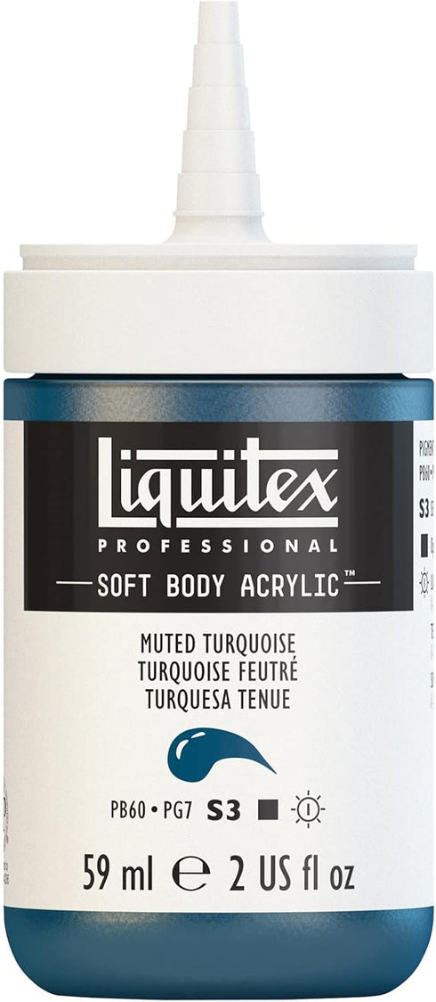 Liquitex Professional Soft Body Acrylic Paint, 59ml (2-oz) Bottle, Muted Turquoise...