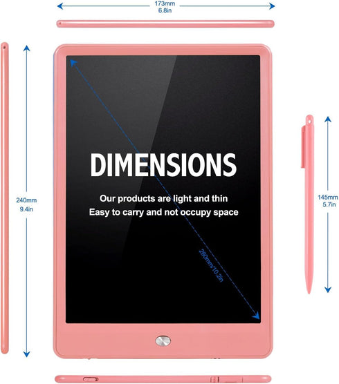 EooCoo Toys for Ages 3-6, Drawing Board, 10 Inch LCD Writing Tablet, Electronic Drawing Tablet, Girl Birthday Gift, Kids Toys, Drawing Pad Girls T...