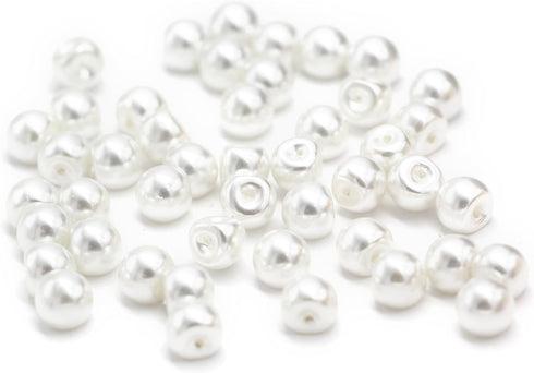 10mm Round White Pearl Buttons for Sewing, Shirts, Skirts, Wedding Dresses, Handmade Decorations, DIY Crafts (50pcs 10mm(0.394inch))...