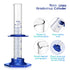 Thick Glass Graduated Cylinder Measuring Liquid Lab Cylinders with Anti-falling Plastic Base and Bumper Guards (glass, 5ML)...