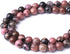 45PCS 8MM Natural Black Line Rhodochrosite Stone Beads Energy Healing Beads for DIY Jewelry Bracelet Necklace Making for Jewelry Making15Inch...