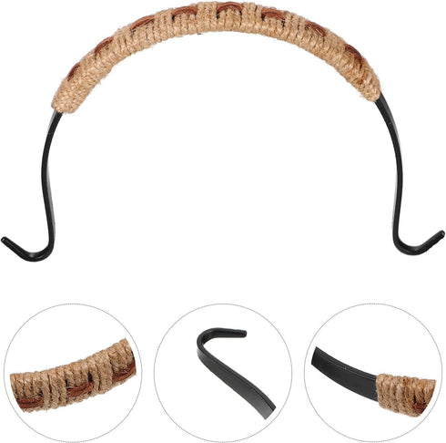 Luxshiny Rattan Metal Handle for Ceramic Pot Teapot Handle Replacement Whistleing Kettle Handle Grip for Chinese Teapot Ceramic Pottery Tea Pots...