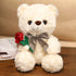 Bear Stuffed Animal Plush Toy for Valentine Day, Cute 9.8" Teddy Bear Plushie with Rose Soft Small Cuddly Bear Toy, Gifts for Girlfriend Boyfriend...