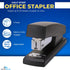 1InTheOffice Half Strip Stapler, Heavy Duty Desk Stapler, Office Stapler, Black, 20 Sheets Capacity, 3 Pack...