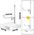 4 Pcs Adjustable Metal Arm Display Stand Easel with Acrylic Base Rock Display Easel Holder Acrylic Easel Crystal Display Stand Clear Plate Stand f...