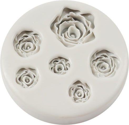 Rose Silicone Candy Mold Mini Flower Fondant Chocolate Molds for Cake Decorating Cupcake Topper Candy Chocolate Polymer Clay Gum Paste...