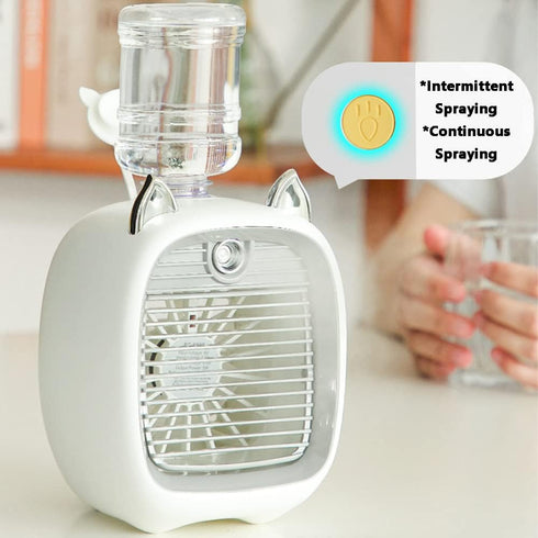 Mini Air Cooler Fan, Portable Air Conditioner 190ml Evaporative Mini Air Conditioner, 3 Speeds Portable Cooler Fan, USB Rechargeable Personal Air ...
