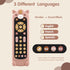 Nueplay Baby TV Remote Control Toy with Silicone Teether Cover, Toddler Realistic Controller, Early Number Learning in 3 Languages (English, Spani...