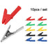 Folders Safety Test Clips 10pcs /Set P2002 20A 5 Colors 4mm Banana Jack Safety Test Clip for Multimeter 380V...