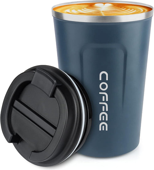 12 oz Stainless Steel Vacuum Insulated Tumbler - Coffee Travel Mug Spill Proof with Lid - Thermos Cup for Keep Hot/Ice Coffee,Tea and Beer (Tibeta...