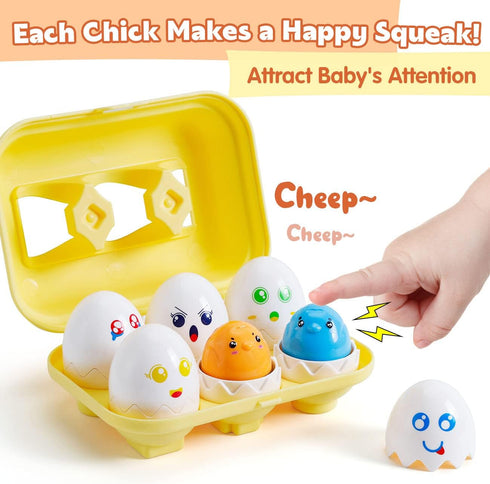Learning Toys for 1 2 3 Year Old Girl Boy,Educational Montessori Shape Sorter Toys for Toddlers 1-3 Year Old, Matching Eggs Baby Toys 12-18 Months...
