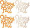 Happy Fall Painted Wood Cutout Shapes - 4 Pieces - for Craft, Decor, Scrapbooking, and More...