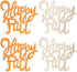 Happy Fall Painted Wood Cutout Shapes - 4 Pieces - for Craft, Decor, Scrapbooking, and More...
