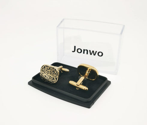 Vintage Roman Lover Pattern Cuff Links in Gift Box Universal Cufflinks for Men Lady Business Wedding Anniversary Shirt...