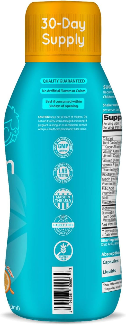 Liquid Multivitamin for Kids - Sugar Free Kids Vitamins -16 oz, 32 Servings...