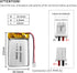 EEMB 3.7V Lithium Polymer Battery 250mAh 502030 Lipo Rechargeable Battery Pack with Wire JST 2.0mm JST Connector for VXI Blue Parrott- Confirm Dev...