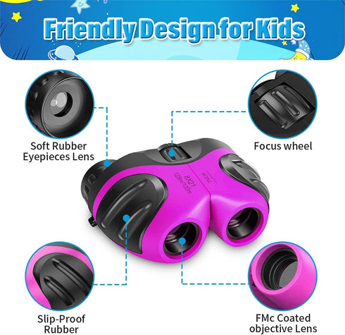 VNVDFLM Binoculars Toys for Children,Birthday Gifts for 4-9 Years Old Boys for Outdoor Play,5-12 Years Old Girls Presents,Best Gift for Kids Hunti...
