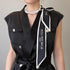 Pearl Ribbon Choker Necklace for Women Long Silk Scarf Bow Choker Vintage French Style Satin Slim Ribbon Necklace for Girls Scarf Tie Headdress Ha...