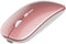 Slim Rechargeable Wireless Silent Mouse – 2.4G Wireless & Bluetooth Technology - Flexible Connection Modes via Bluetooth, USB or Type C for Laptop...