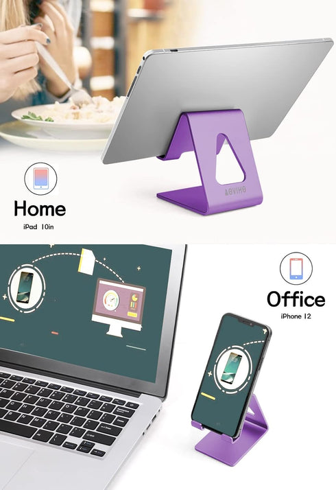 Cell Phone Stand, Phone Holder for Desk, Aluminum Desktop Phone Dock for iPhone 15 14 13 12 pro 11 X Xs max 8 7 6 6s Plus SE Samsung All Smart Pho...